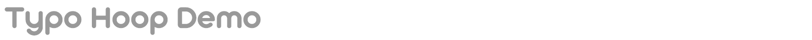 Typo Hoop font preview